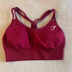 Gymshark Deep Red seamless Sports Bra